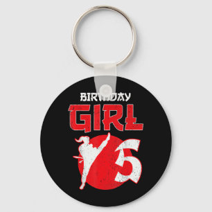 Karate Taekwondo 5 Years Old Birthday Martial Arts Keychain