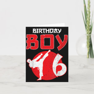 Karate Taekwondo 6 Years Old Birthday Martial Arts Card