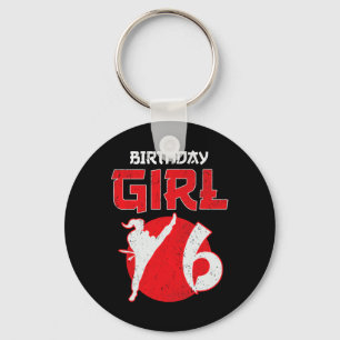 Karate Taekwondo 6 Years Old Birthday Martial Arts Keychain