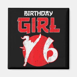 Karate Taekwondo 6 Years Old Birthday Martial Arts Magnet