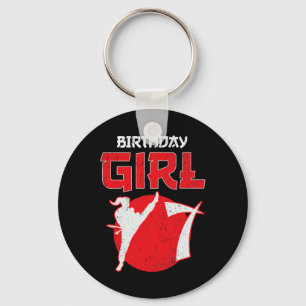 Karate Taekwondo 7 Years Old Birthday Martial Arts Keychain