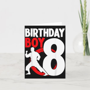 Karate Taekwondo 8 Years Old Birthday Martial Arts Card