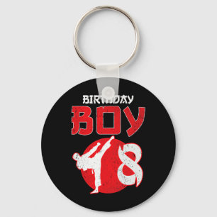 Karate Taekwondo 8 Years Old Birthday Martial Arts Keychain