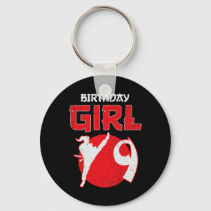 Karate Taekwondo 9 Years Old Birthday Martial Arts Keychain