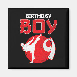 Karate Taekwondo 9 Years Old Birthday Martial Arts Magnet