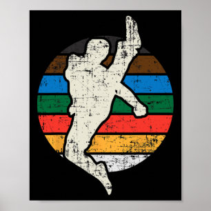Karate Taekwondo Fighter Retro Vintage Martial-art Poster
