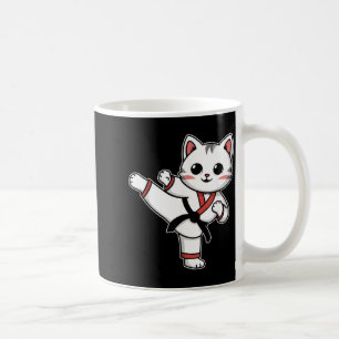 Karate Taekwondo Funny Cat Jiu Jitsu Women Girls Coffee Mug