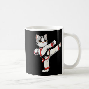 Karate Taekwondo Funny Cat Jiu Jitsu Women Kids Coffee Mug