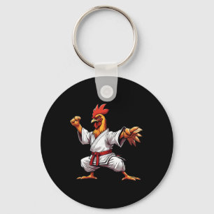 Karate Taekwondo Judo Kung Fu Chicken Rooster Gift Keychain