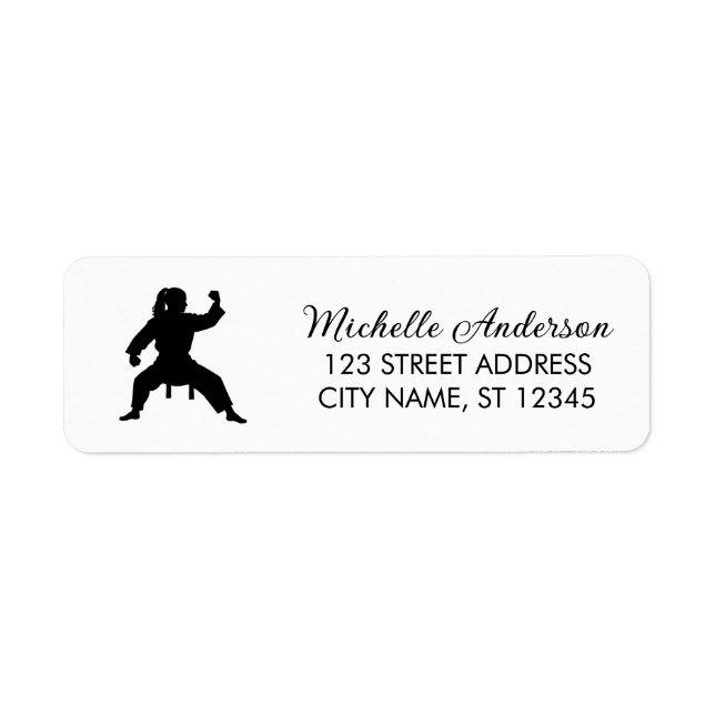 Karate / Taekwondo / judo Return Address Label     (Front)