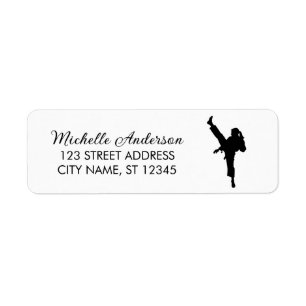 Karate / Taekwondo / judo Return Address Label    