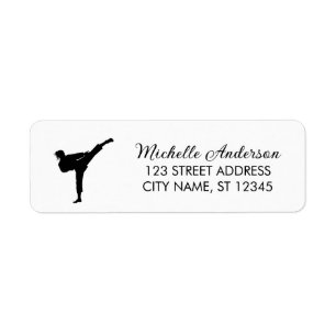 Karate / Taekwondo / judo Return Address Label    