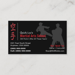 Karate, Taekwondo, Kung Fu Instructor Business Card