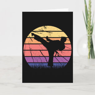 Karate Taekwondo Mixed Martial Arts Retro Vintage Card