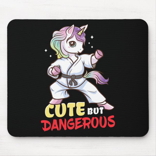 Karate Taekwondo Unicorn Gift  Mouse Pad (Front)