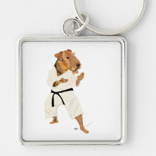 Karate Terrier Keychain