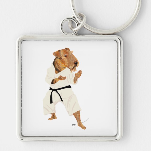 Karate Terrier Keychain (Front)