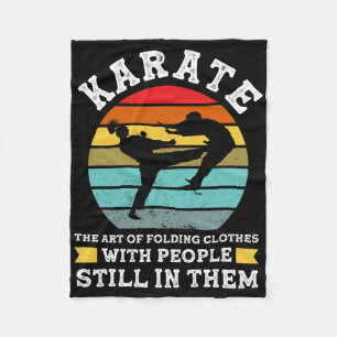 Karate The Art Of Folding Clothes Martial Arts  Fleece Blanket
