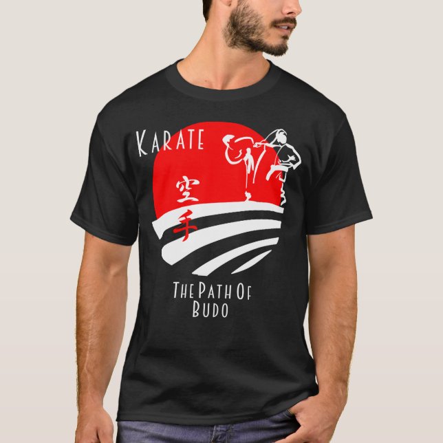 Karate The Path of Budo, Samurai Martial Arts T-Shirt (Front)