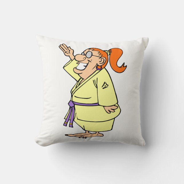 Karate Throw Pillow (Front)