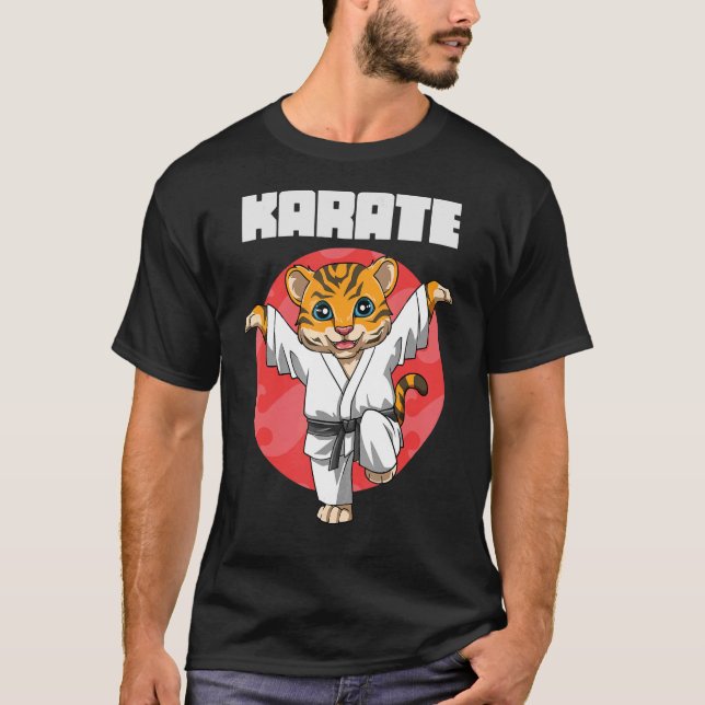 Karate Tiger Crane Kick T-Shirt (Front)