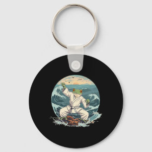 Karate Toad Taekwondo Beach Sunset Martial Arts To Keychain