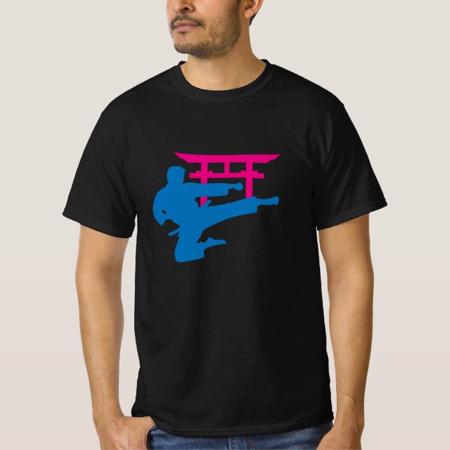 Karate Torii Neon Fighter T-Shirt (Front)