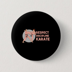 Karate Training Discipline Sport Martial Arts 2 Inch Round Button