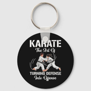 Karate Training Offence Black Belt Sport Martial A Keychain