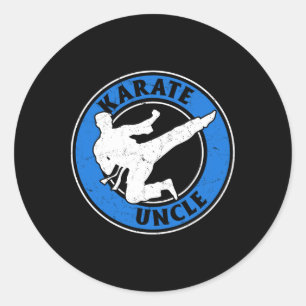 Karate Uncle Karate Fighting Uncle Karate Fighter Classic Round Sticker