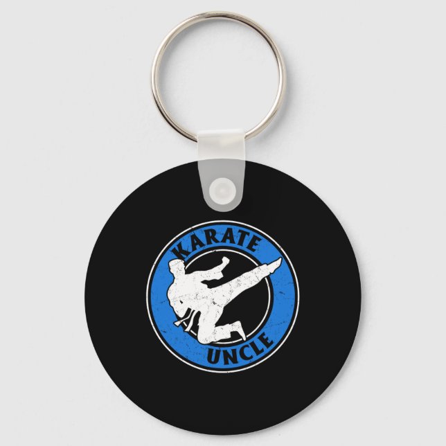 Karate Uncle Karate Fighting Uncle Karate Fighter  Keychain (Front)