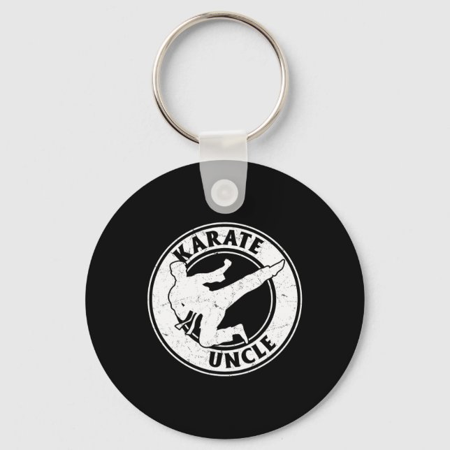 Karate Uncle Karate Fighting Uncle Karate  Keychain (Front)