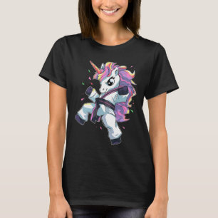 Karate Unicorn Girl Martial Arts Taekwondo Kickbox T-Shirt