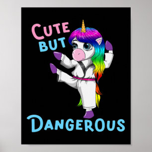 Karate Unicorn Kickboxing Martial Arts Jiu Jitsu F Poster