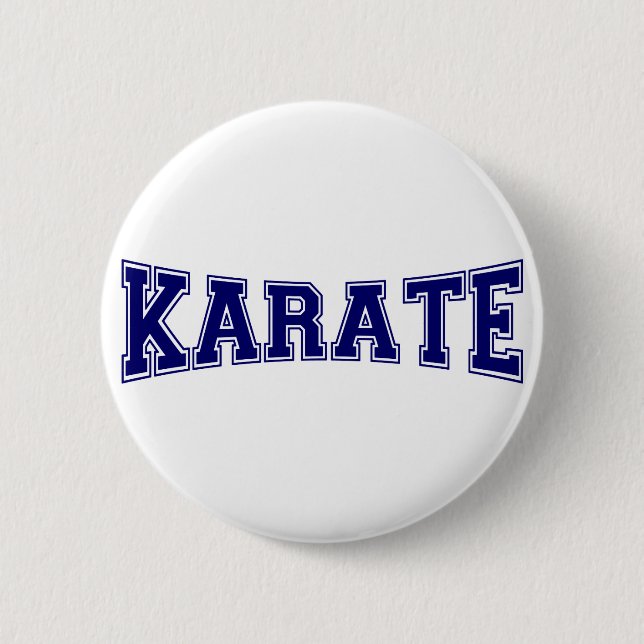 Karate University Style 2 Inch Round Button (Front)