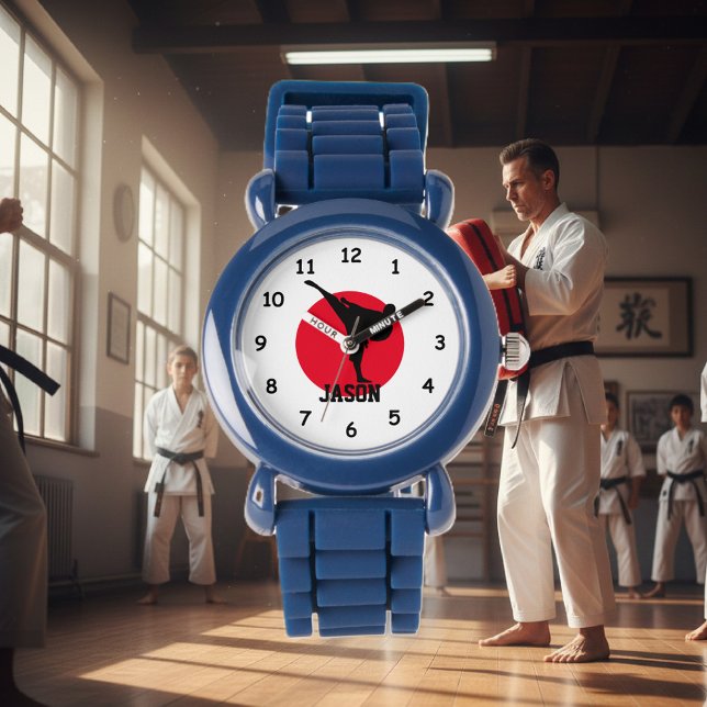 Karate watch for kids with personalized name (kids karate watch)