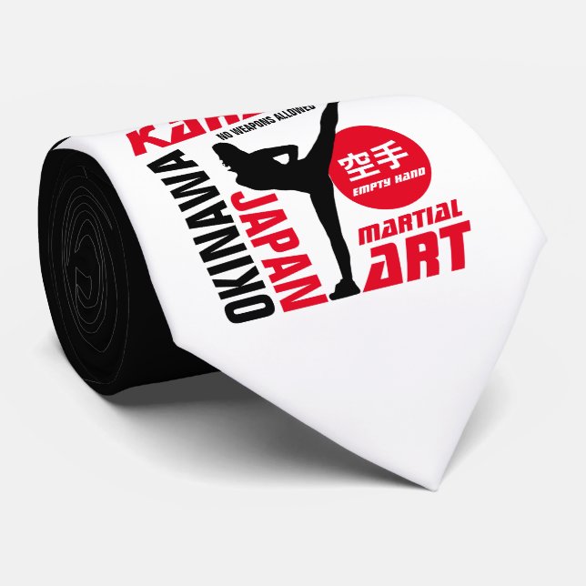 Karate Woman Tie (Rolled)