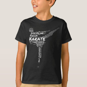 Karate Word Cloud Side Kick Motivational Inspire T-Shirt