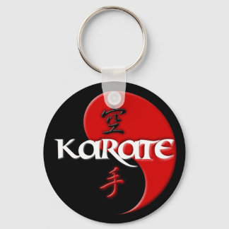 Karate Yin Yang Dark Key Chain