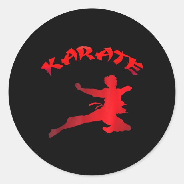 KARATE Youth Classic Round Sticker (Front)