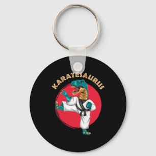 Karatesaurus Funny Karate Dinosaur  Keychain