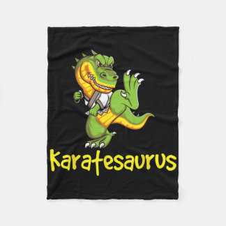 Karatesaurus - Karateka Martial Arts Self Defence  Fleece Blanket