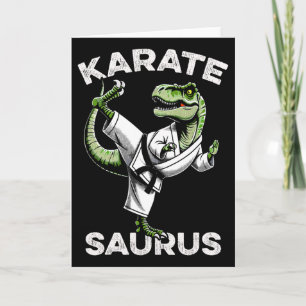 Karatesaurus T-rex Karate Dino Funny Dinosaur Mart Card