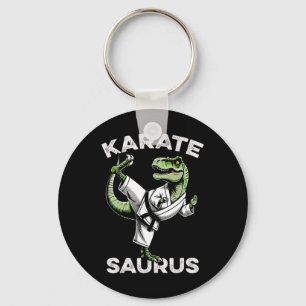 Karatesaurus T-rex Karate Dino Funny Dinosaur Mart Keychain