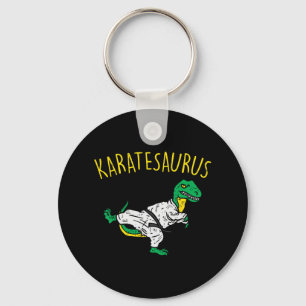 Karatesaurus Trex Karate Funny Dinosaur Martial Ar Keychain