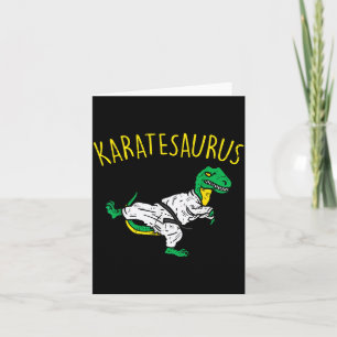 Karatesaurus Trex Karate Funny Dinosaur Martial Card