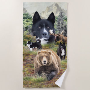 Karelian Bear Dog     Beach Towel