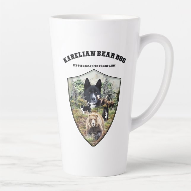 Karelian Bear Dog     Latte Mug (Right)
