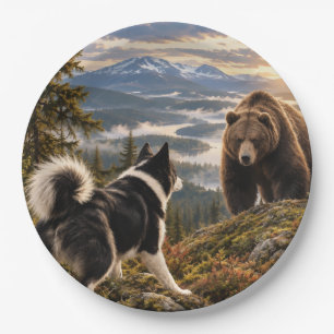 Karelian Bear Dog  Paper Plate