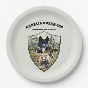 Karelian Bear Dog Paper Plate